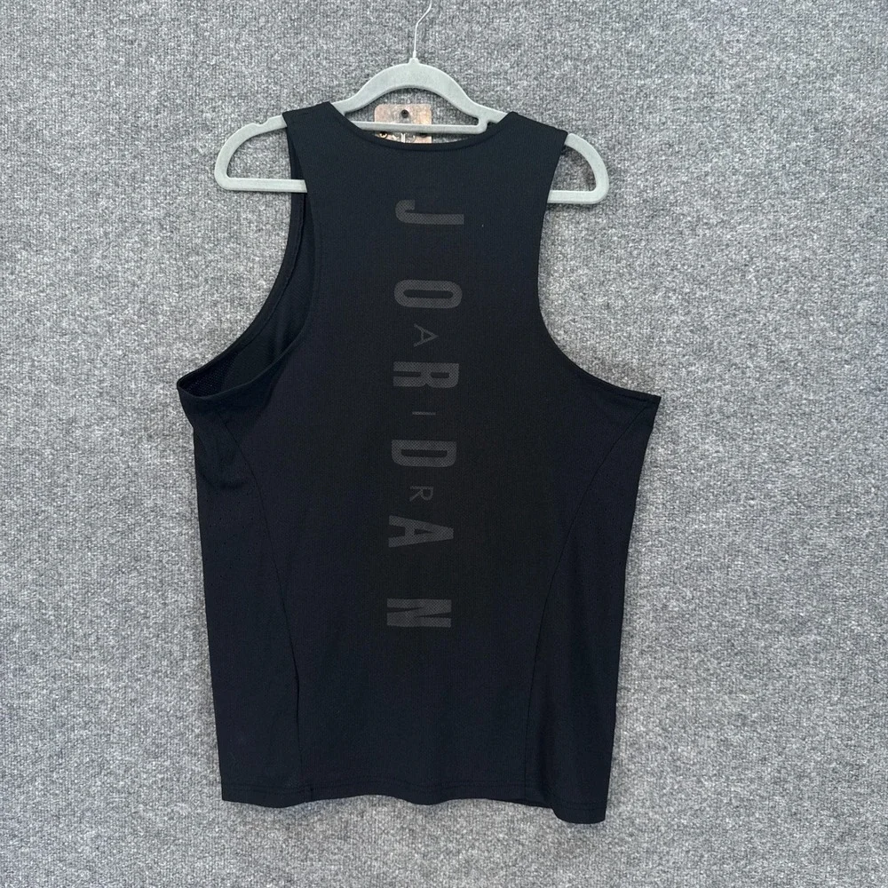 Jordan Tank Top Mens XL Black Dri-FIT Mesh Jumpman Basketball Training Gym Shirt